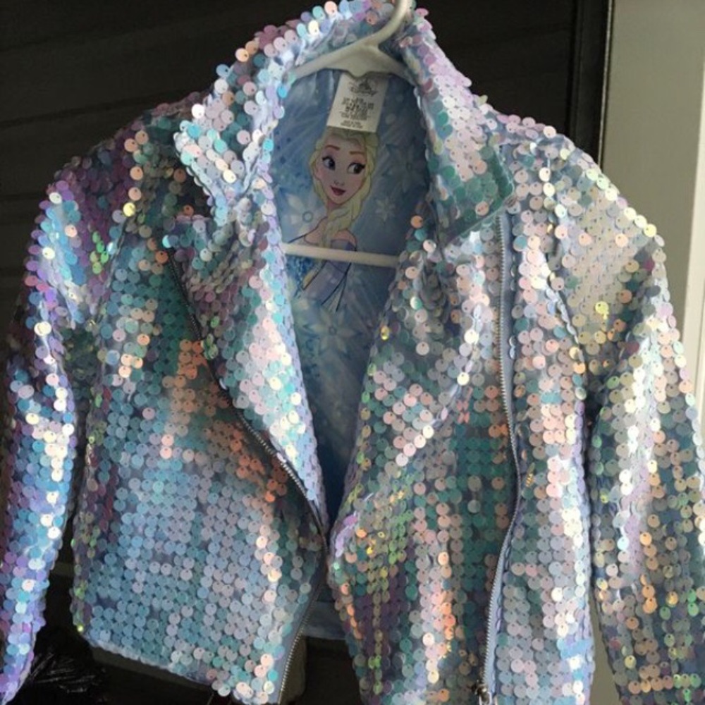 Disney Frozen Girls Sequined Jacket Never Used